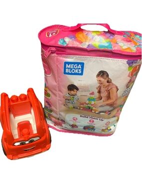 Bag of Mega Bloks with Red MegaToy Car